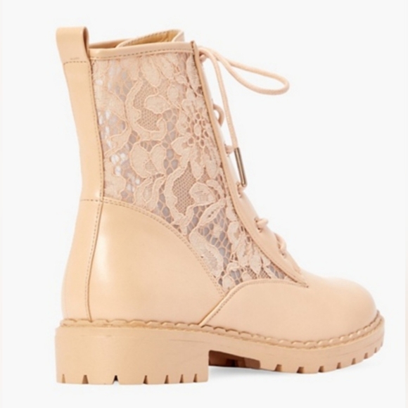 NWT Marina Lace Combat Boot Size 8 Justfab - Picture 4 of 9